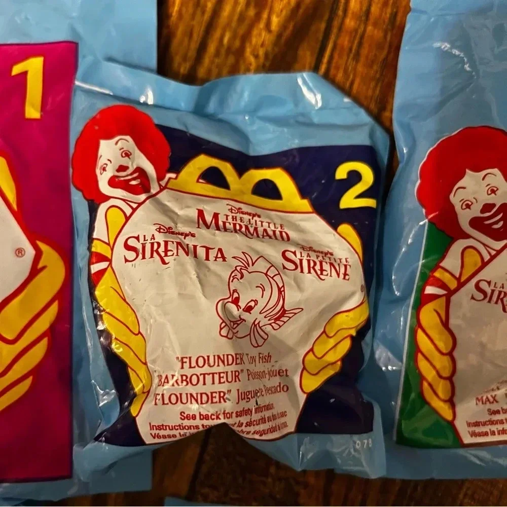 NWT New in Pkg Sealed 1996 McDonalds The Little Mermaid‎ Happy Meal Bathtub Toys